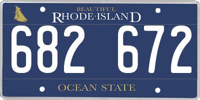 RI license plate 682672