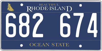 RI license plate 682674