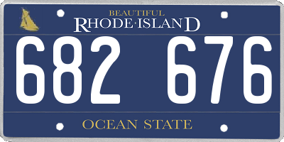 RI license plate 682676