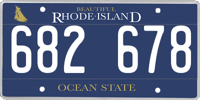 RI license plate 682678