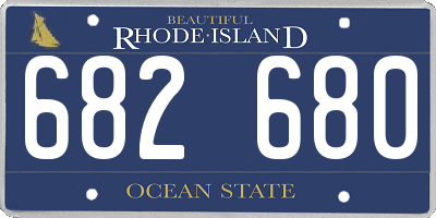 RI license plate 682680