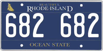 RI license plate 682682