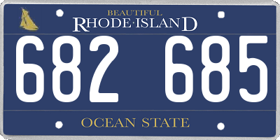 RI license plate 682685