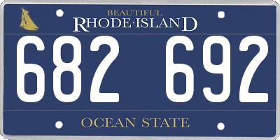 RI license plate 682692
