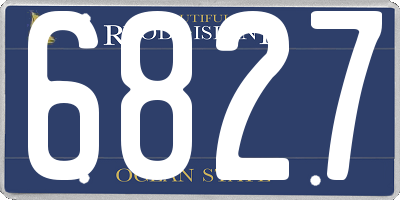 RI license plate 6827