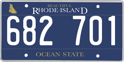 RI license plate 682701