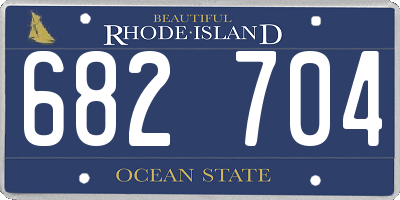 RI license plate 682704