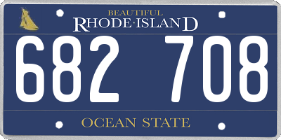 RI license plate 682708