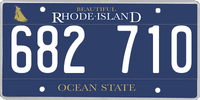 RI license plate 682710