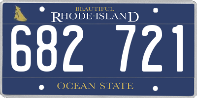 RI license plate 682721