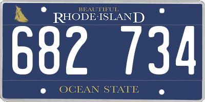 RI license plate 682734