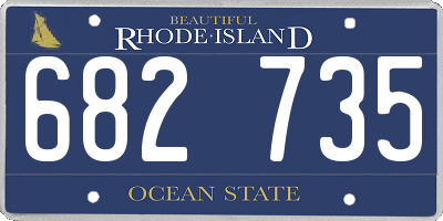 RI license plate 682735