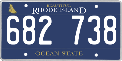 RI license plate 682738