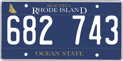 RI license plate 682743