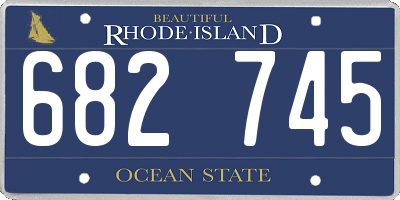 RI license plate 682745