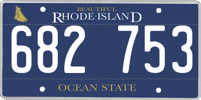 RI license plate 682753