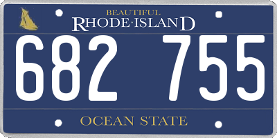 RI license plate 682755