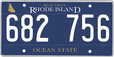 RI license plate 682756