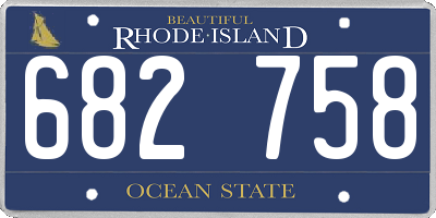 RI license plate 682758