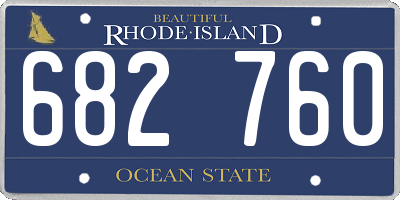 RI license plate 682760