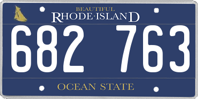 RI license plate 682763