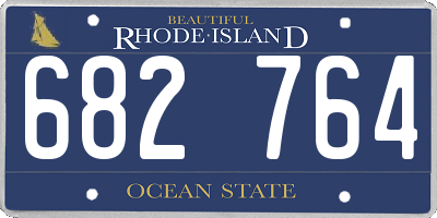 RI license plate 682764