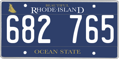 RI license plate 682765