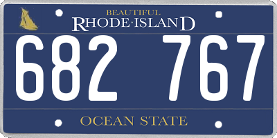 RI license plate 682767