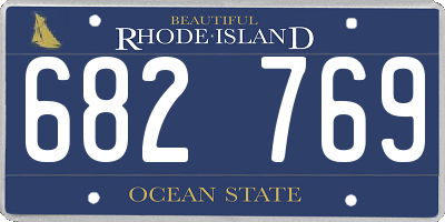 RI license plate 682769