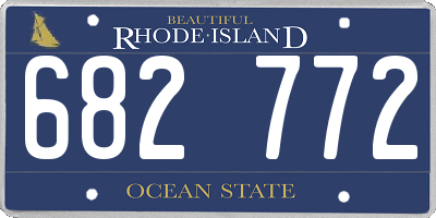 RI license plate 682772