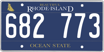 RI license plate 682773