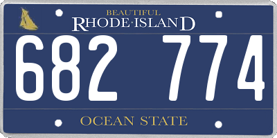 RI license plate 682774