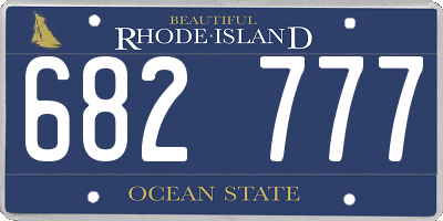 RI license plate 682777