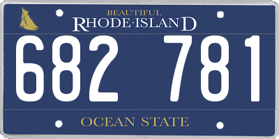RI license plate 682781
