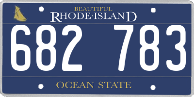 RI license plate 682783