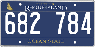 RI license plate 682784