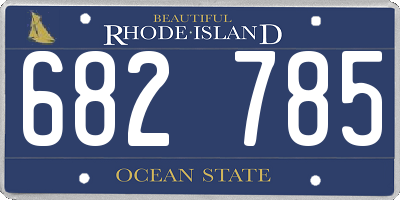 RI license plate 682785