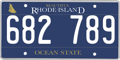 RI license plate 682789