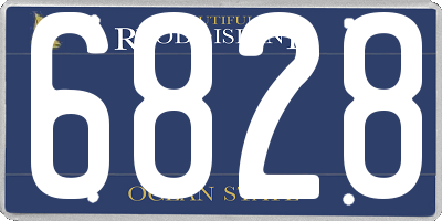 RI license plate 6828