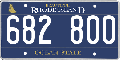 RI license plate 682800