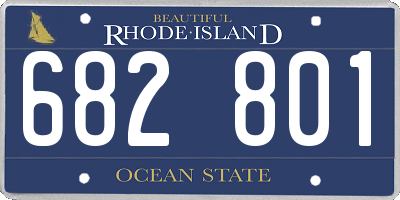RI license plate 682801