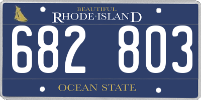 RI license plate 682803