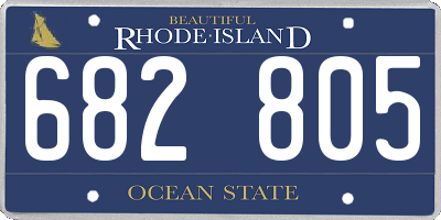 RI license plate 682805