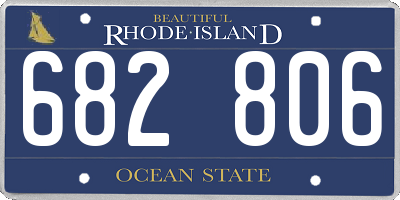 RI license plate 682806