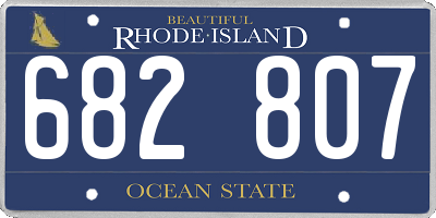 RI license plate 682807