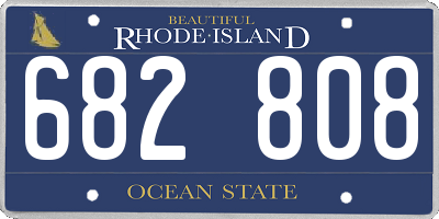 RI license plate 682808