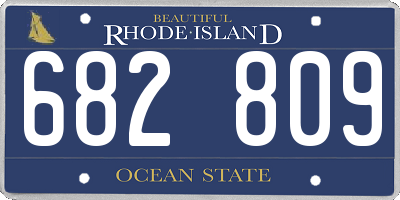 RI license plate 682809
