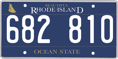 RI license plate 682810
