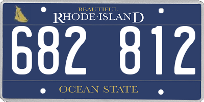 RI license plate 682812