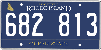 RI license plate 682813